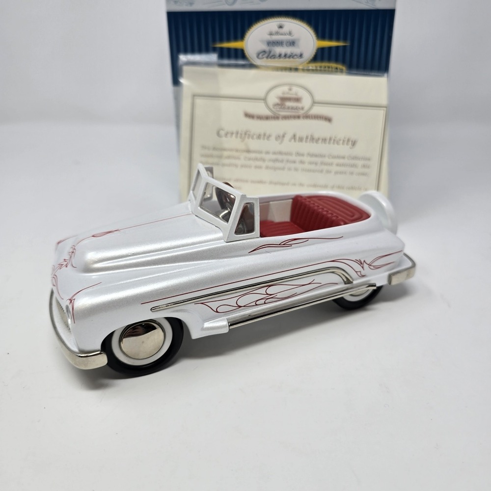 Hallmark Kiddie Car Classics 1950s Custom Convertible Don Palmiter QHG7101 White - Picture 7 of 15